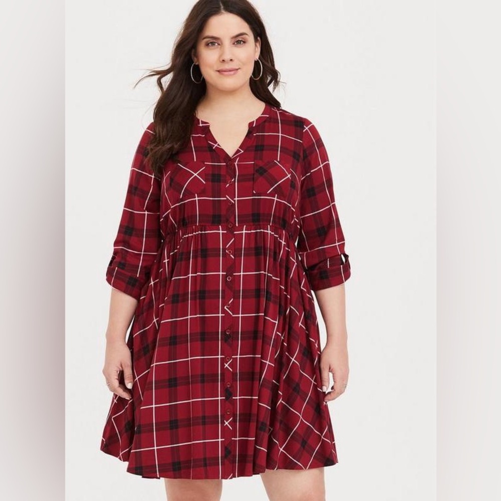 Mini Challis Button-Front Shirt Dress